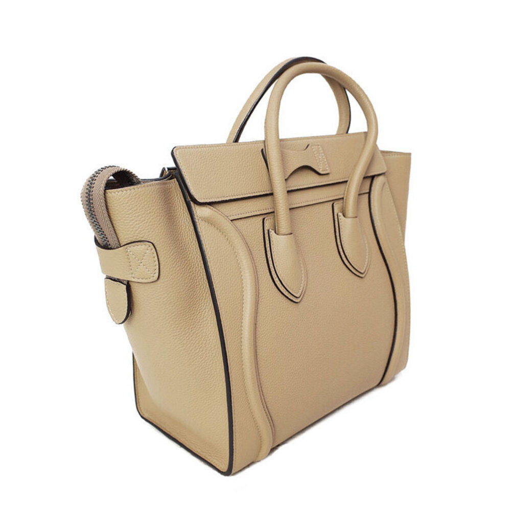 Celine Handbag Shopper Shoulder Calfskin Tote Leather - Picture 1 of 5